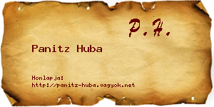 Panitz Huba névjegykártya